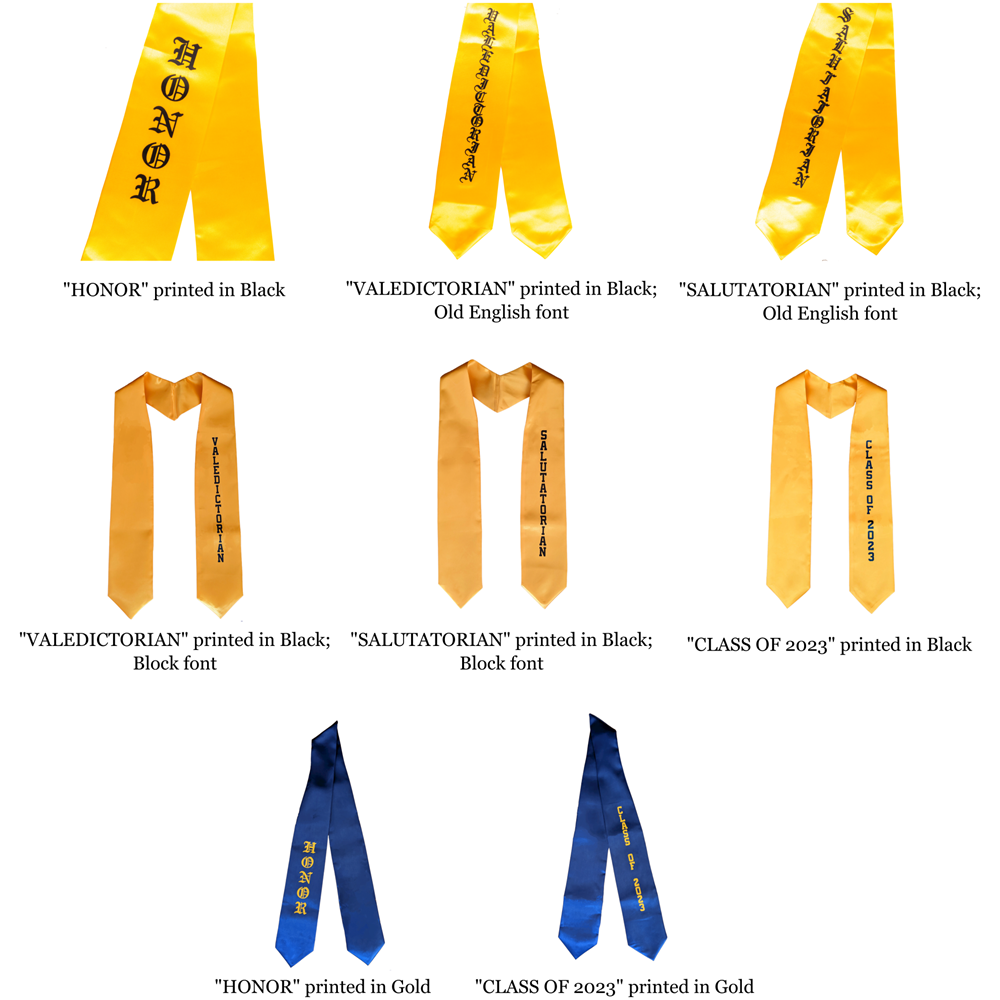 Printed Stoles Examples
