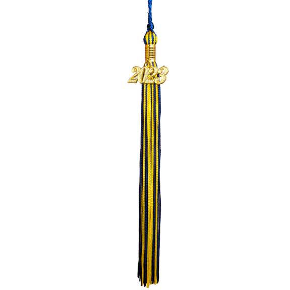 Navy/Gold tassel with gold 2023 year date